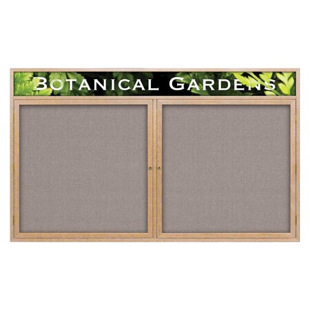 United Visual Products Triple Door Indoor Enclosed Easy Tack Bo UV308EZ-MARBLE-GOLD